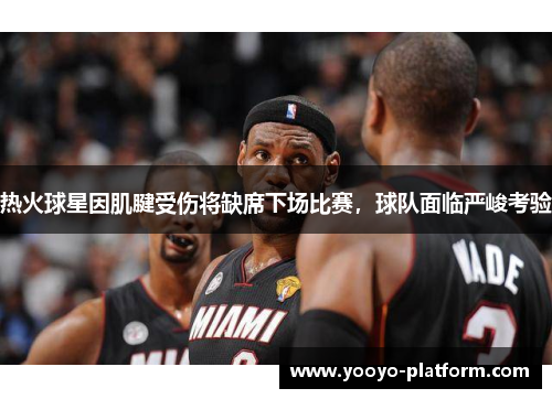热火球星因肌腱受伤将缺席下场比赛，球队面临严峻考验